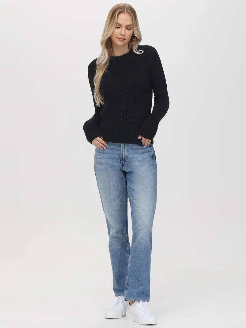 Jane Cotton Shaker Crewneck Sweater