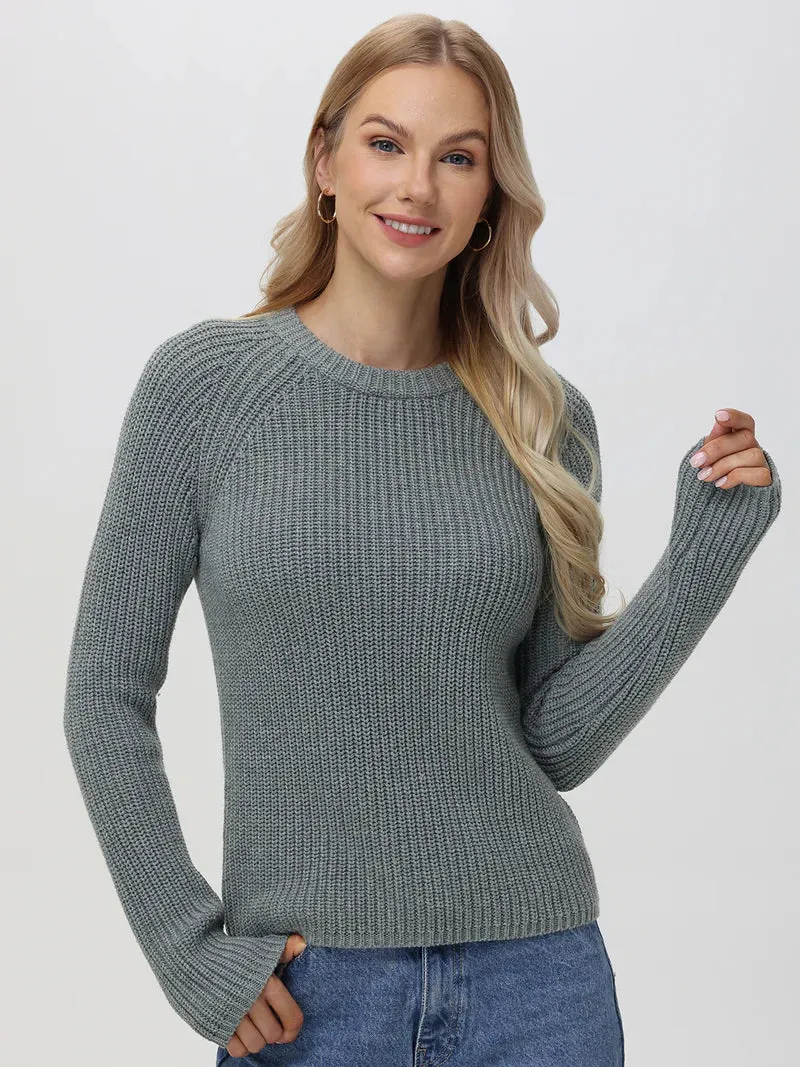 Jane Cotton Shaker Crewneck Sweater