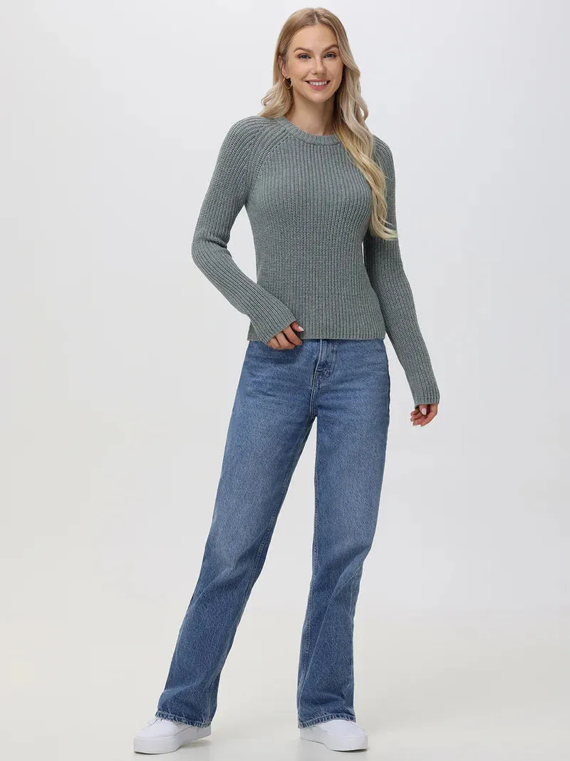 Jane Cotton Shaker Crewneck Sweater