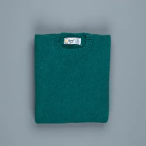 Laurence J. Smith Super soft Seamless Crew Neck Pullover Forest Sheen