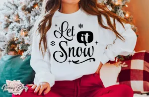 Let It Snow Black Sweater