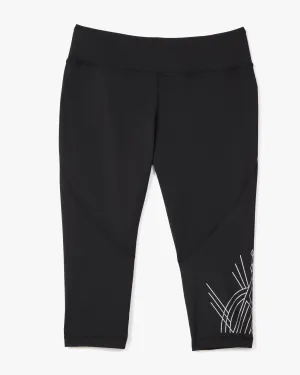 Lorna Capri Legging | Black / Pink