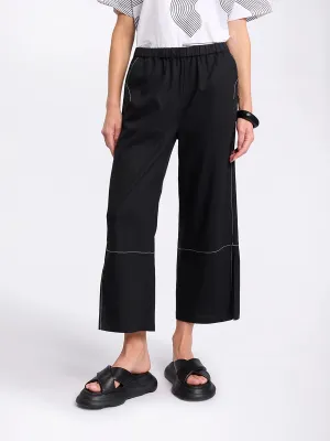 Marco Polo 3/4 Split Hem Pant - Black