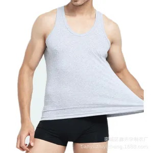 Men Tank Top Sporty Matching Stretchable Strap Tank Top