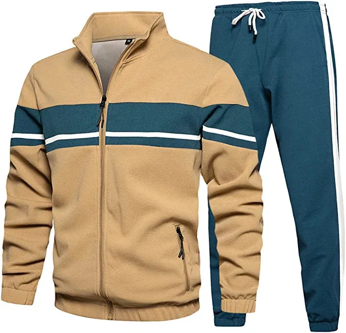 Men's 2 Piece Athletic Warm Jogging Suit