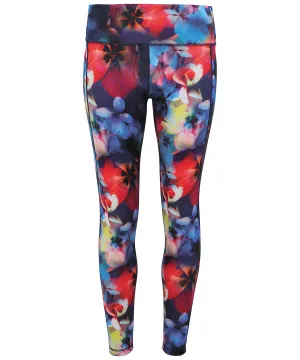Multi - Women's TriDri® performance flower leggings full-length