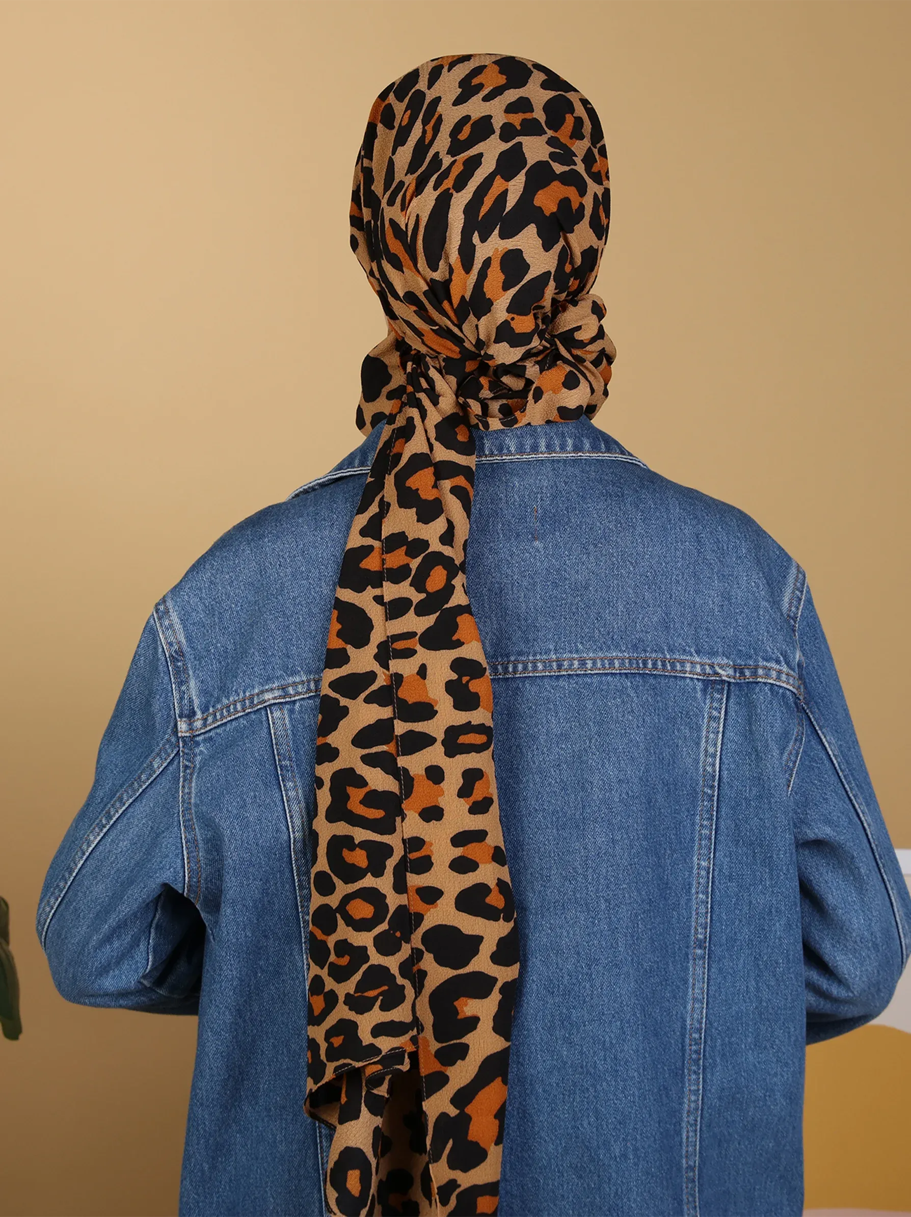 Multicolour Animal Leopard Printed Chiffon Scarf