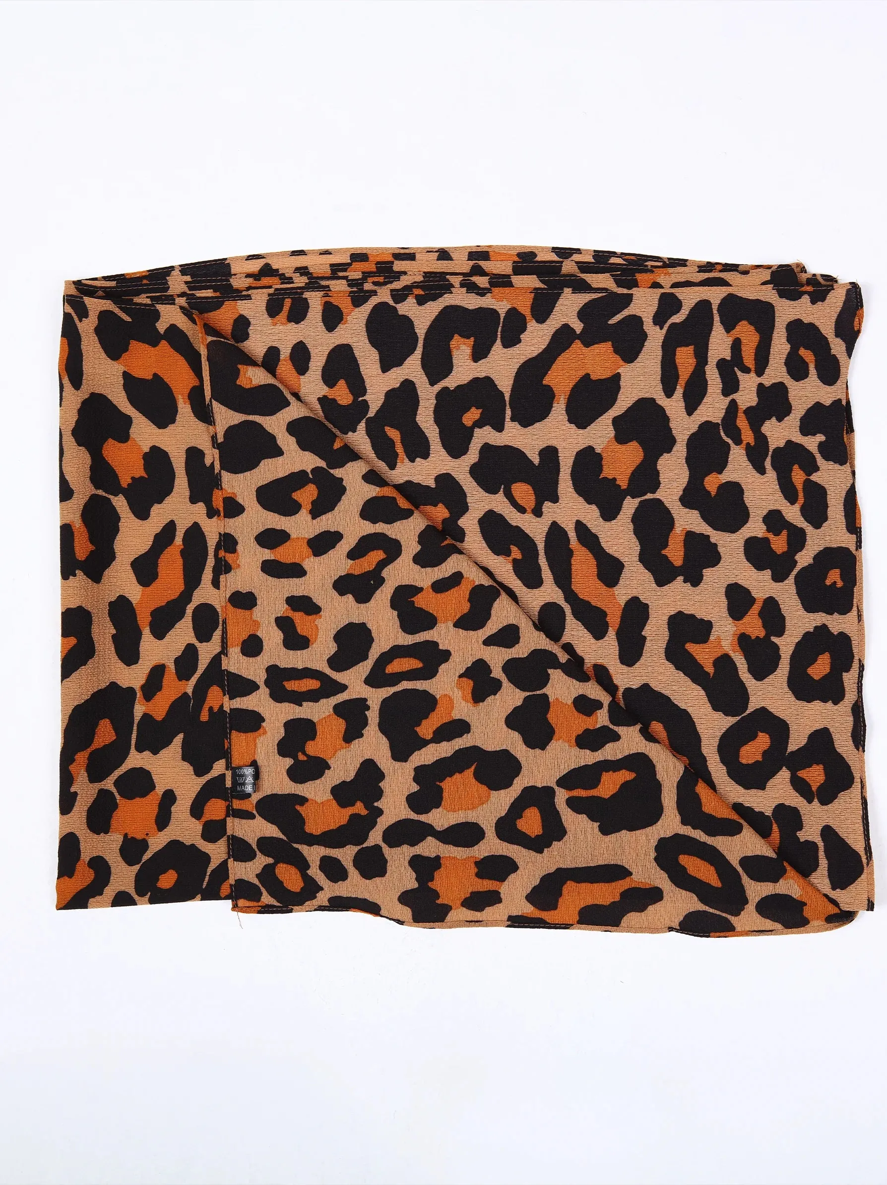 Multicolour Animal Leopard Printed Chiffon Scarf