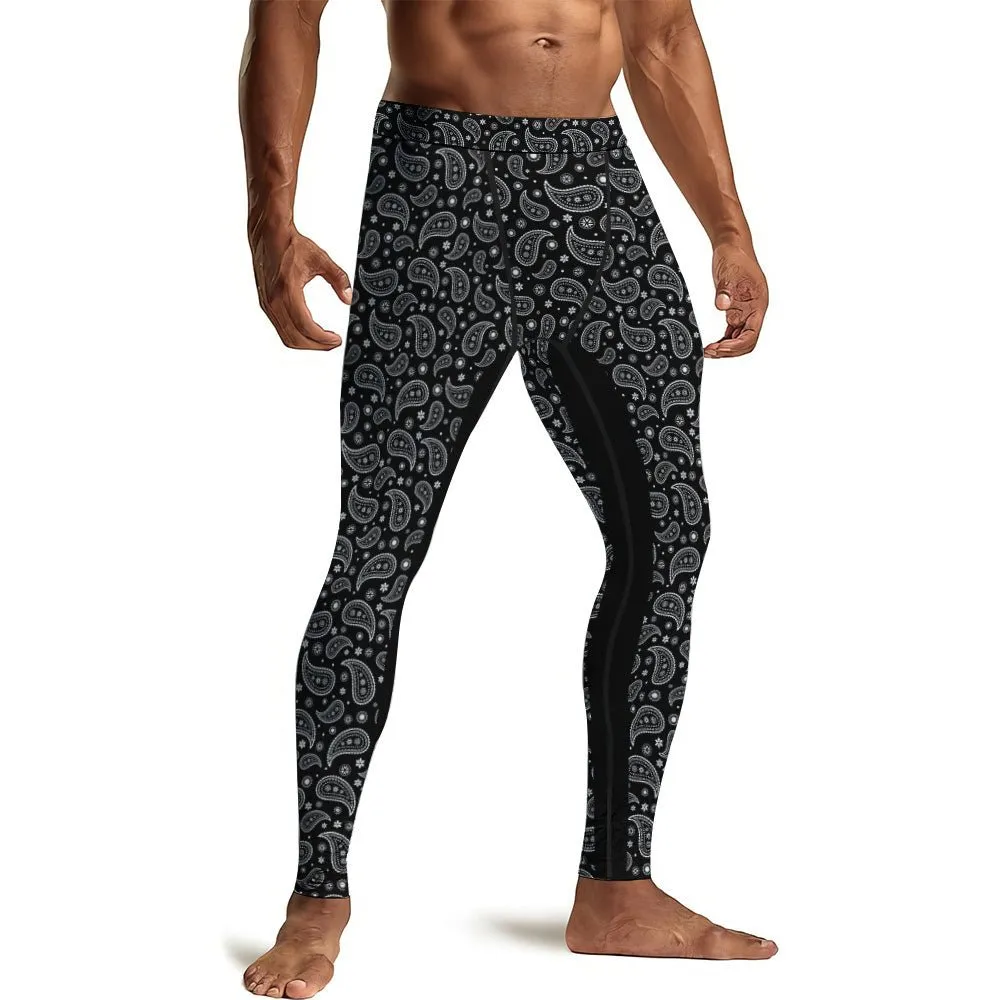 Mystic Paisley Men's Compression Leggings