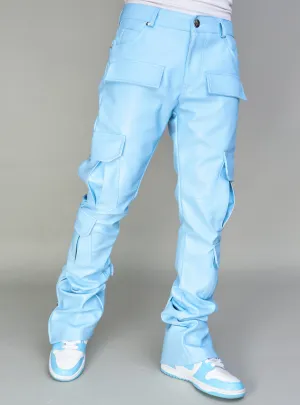 NME Jeans - Lawrence - Light Blue - Stacked Leather Cargo - 552