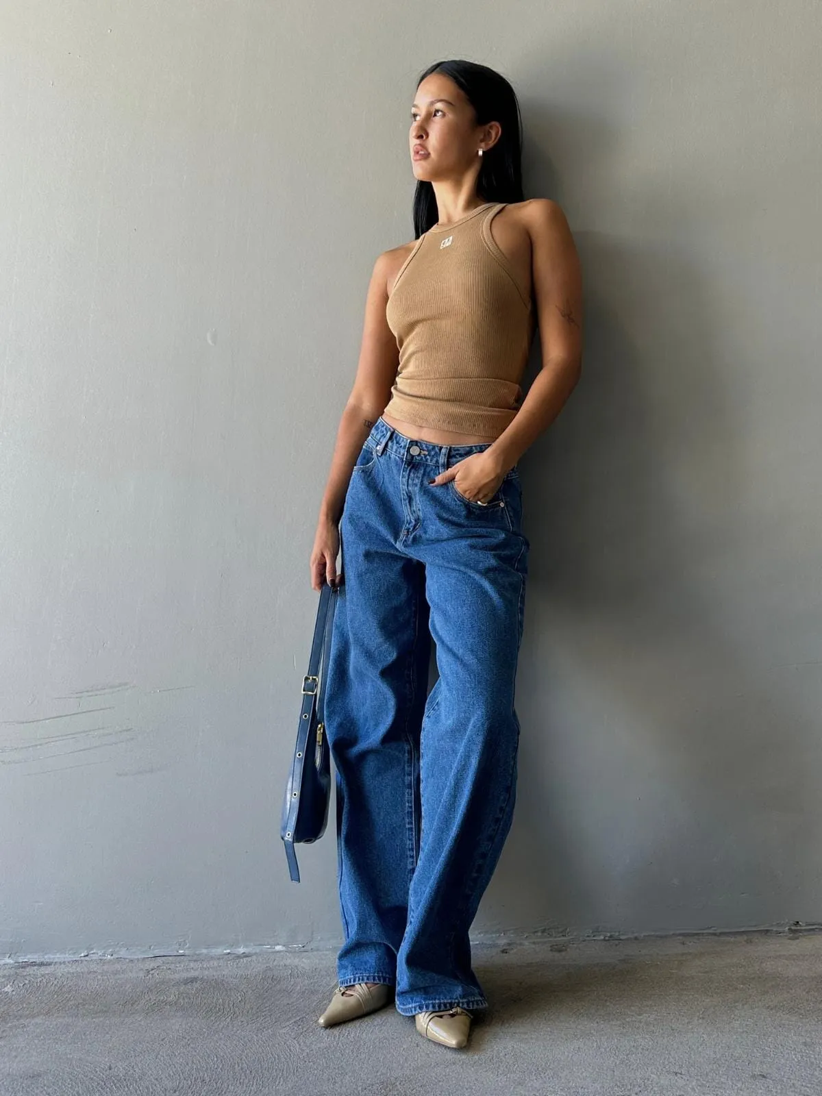 Nora Rib Tank - Soft Toffee