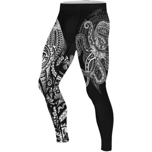Octopus Tribal Tattoo Men's Compression Leggings