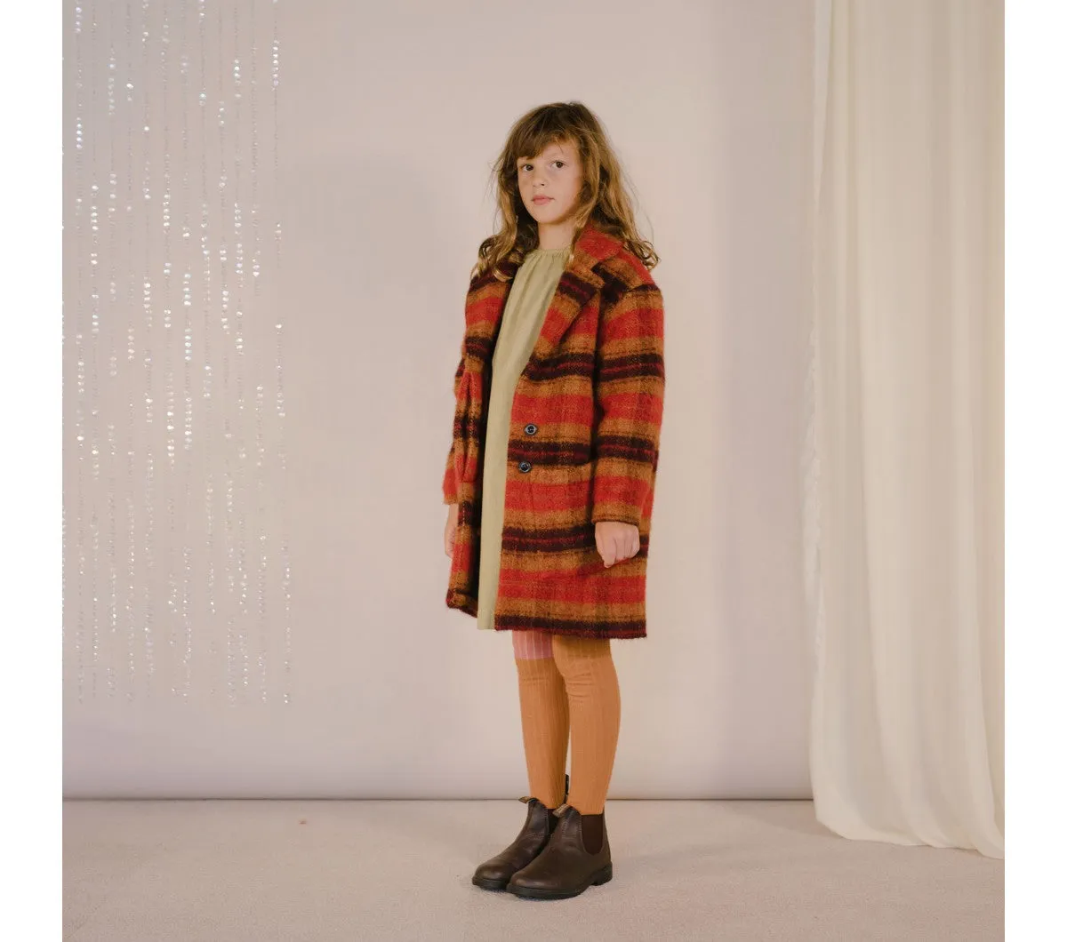 Overcoat Warm Red Check
