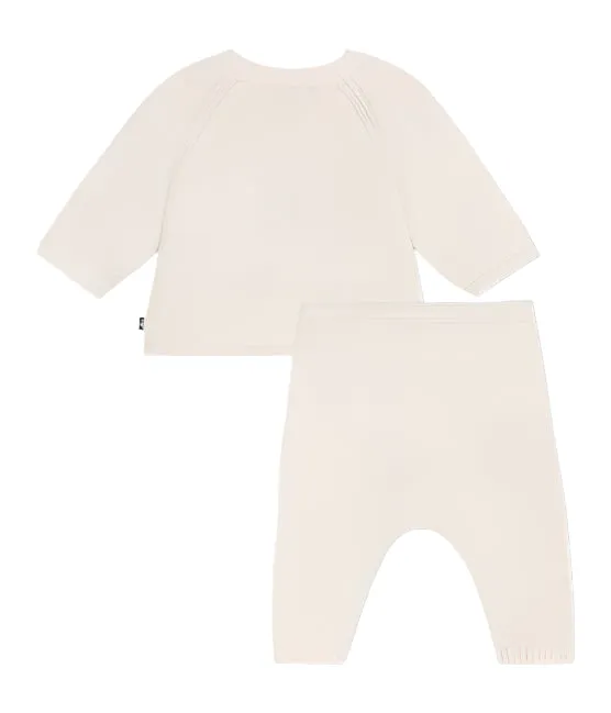 Petit Bateau infant anchor knit sweater set