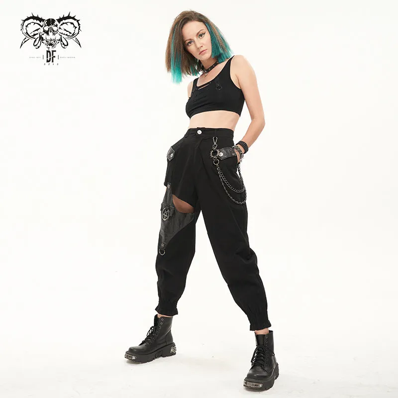 PT187 Diablo daily life functional style women punk cargo pants
