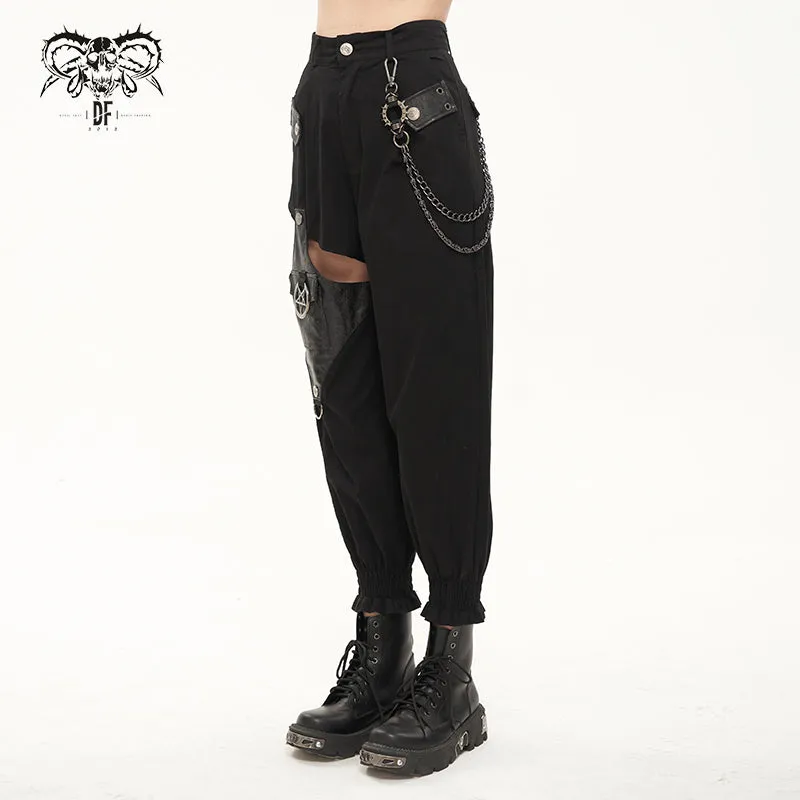 PT187 Diablo daily life functional style women punk cargo pants