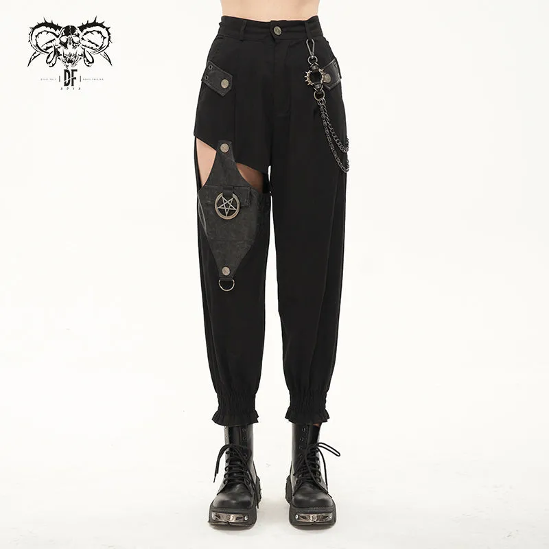 PT187 Diablo daily life functional style women punk cargo pants
