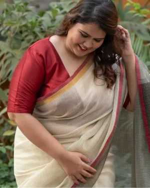 Readymade Red Art Silk Blouse