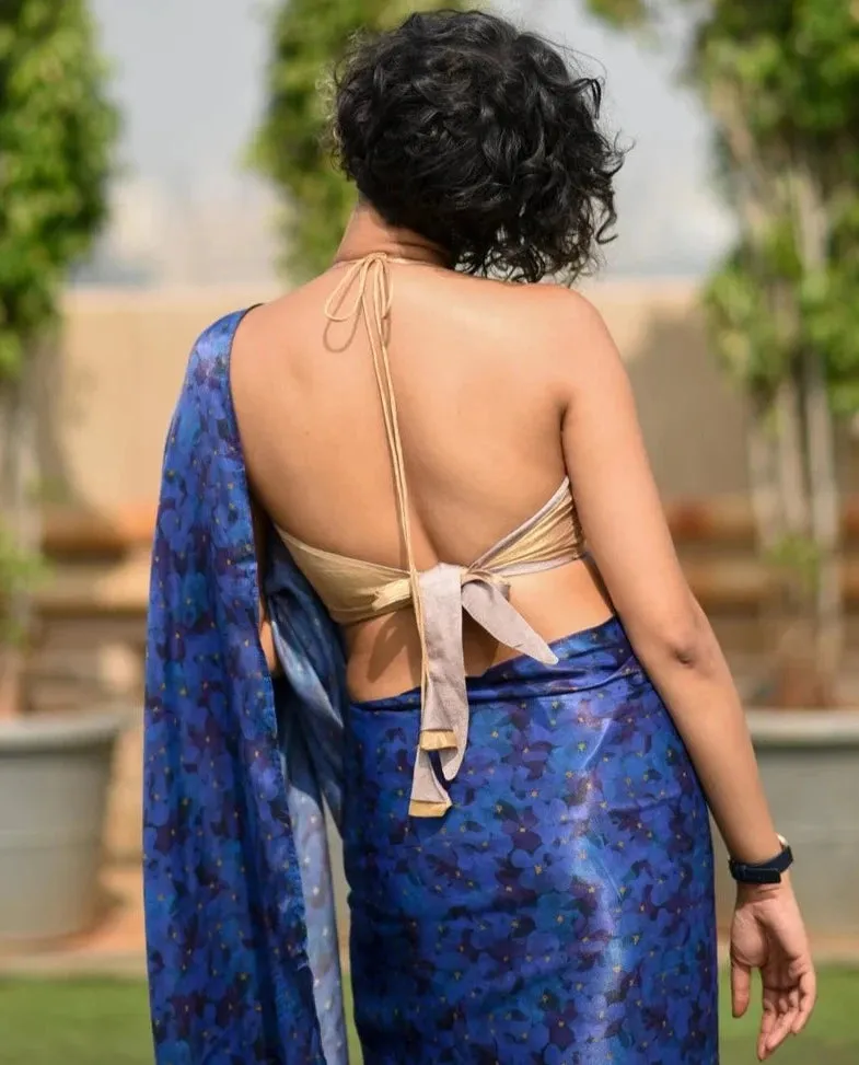 Readymade Reversible Pink Gold Silk Blouse