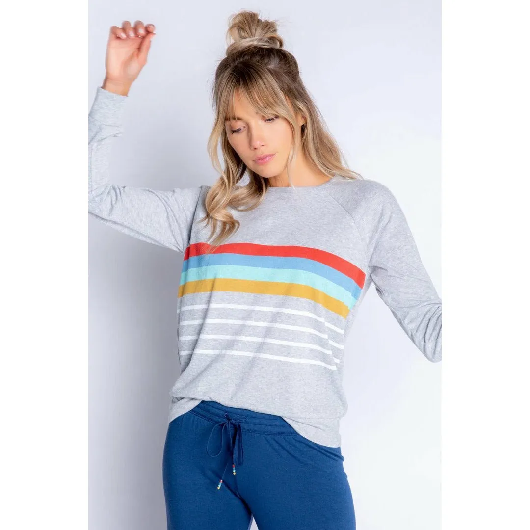 Retro Lounge Long Sleeve Top
