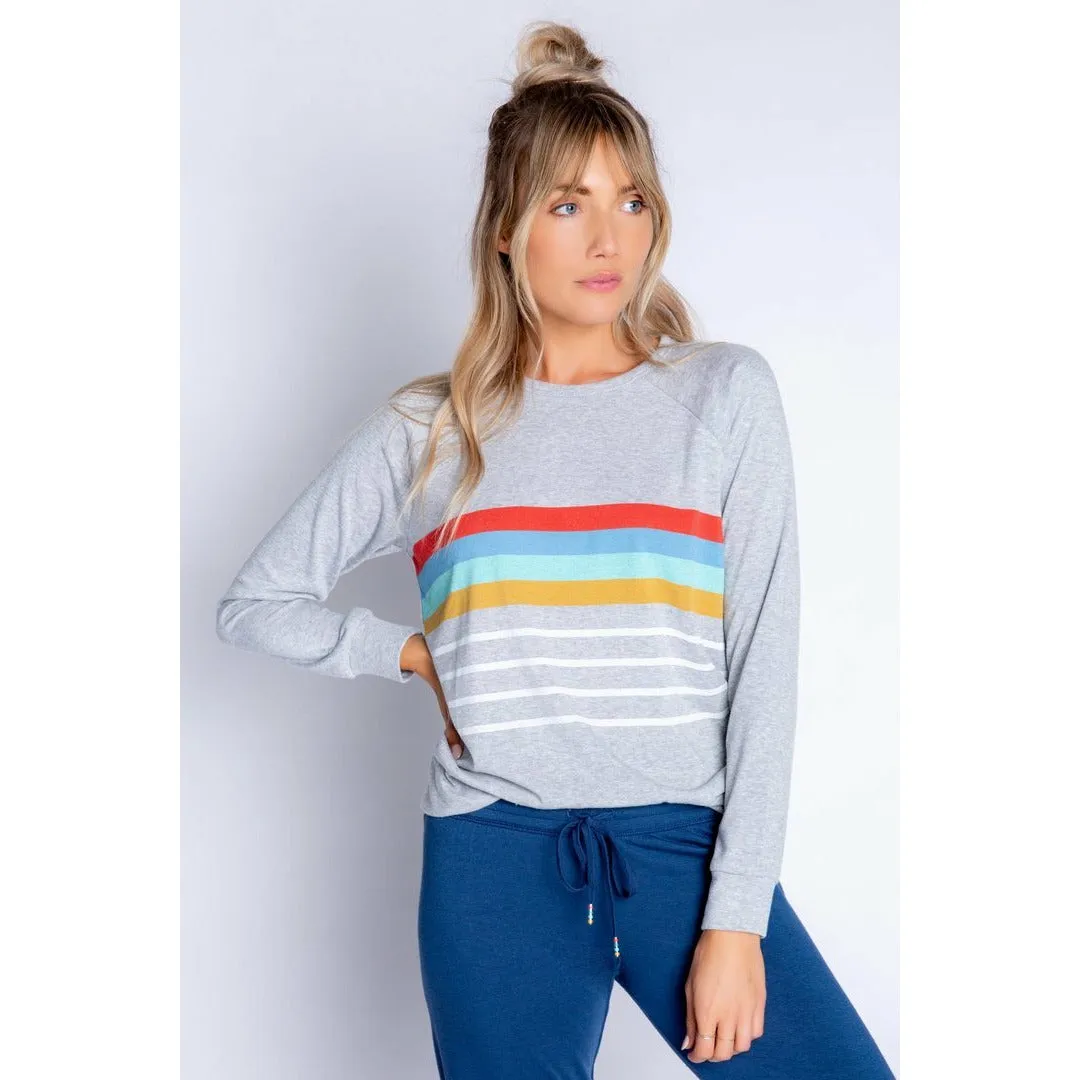 Retro Lounge Long Sleeve Top