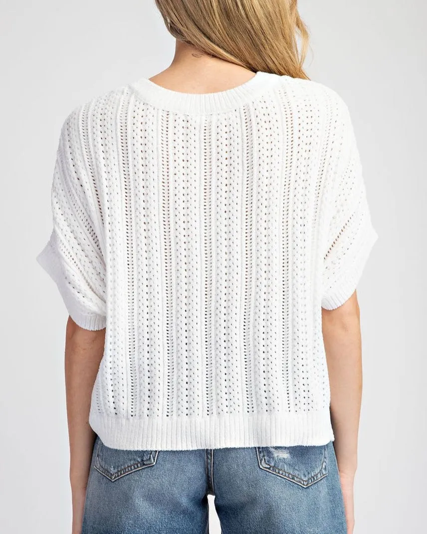 Soft Sweater Top - Off White