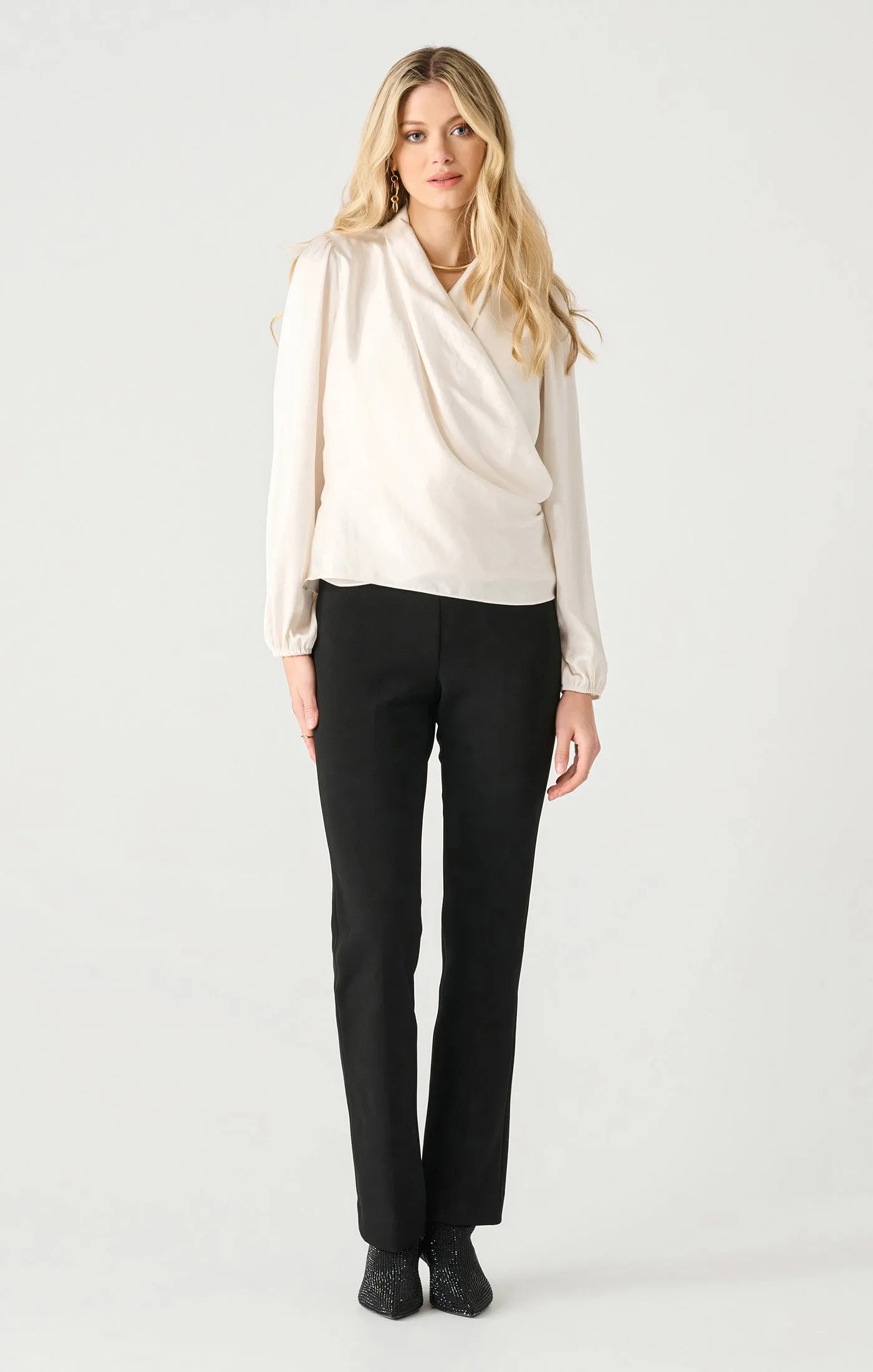 Soft Wrap Blouse | Pearl