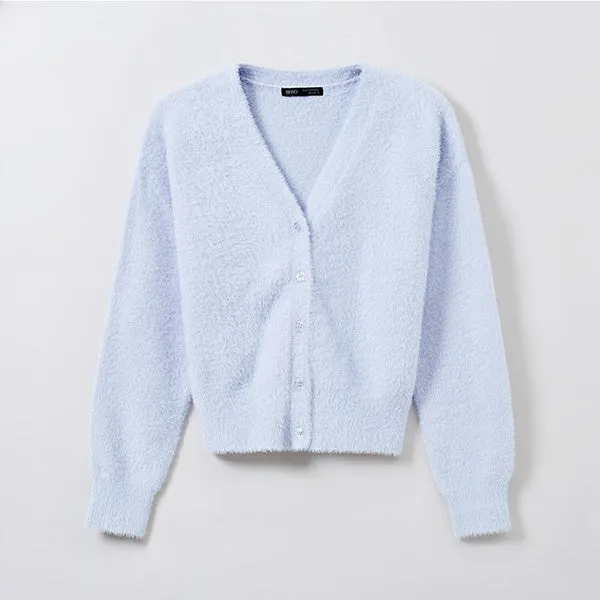 SPAO Women Long Sleeve V Neck Cardigan SPCKE4VW02 Ivory