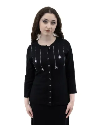 Spider's Silk Embroidered Cardigan