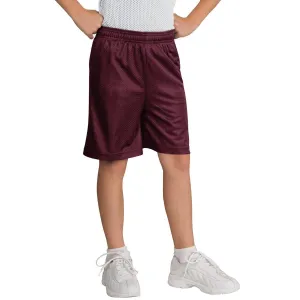 Sport-Tek Youth Maroon PosiCharge Classic Mesh Shorts