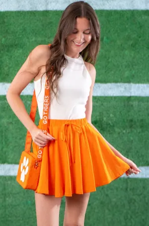 Stadium Days Orange Flowy Skort
