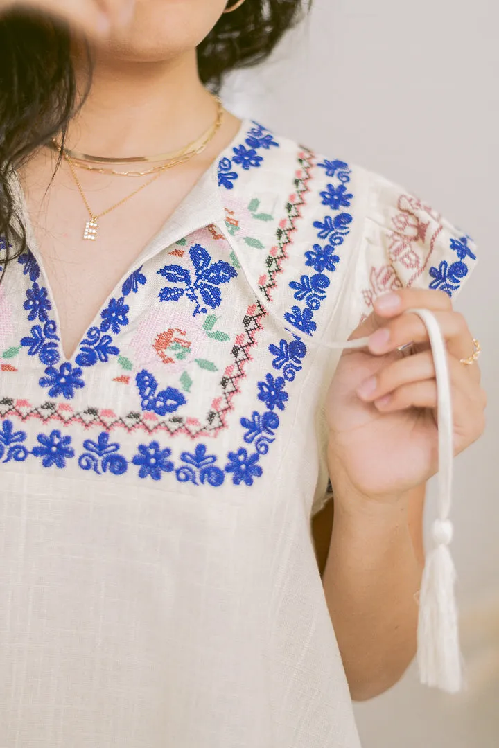 Sundancer Boho Embroidered Top