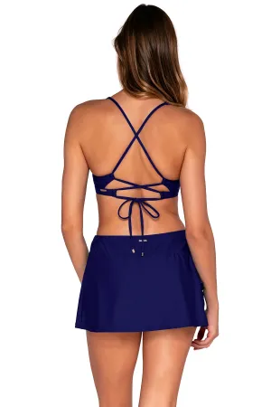 Sunsets Indigo Sporty Swim Skirt