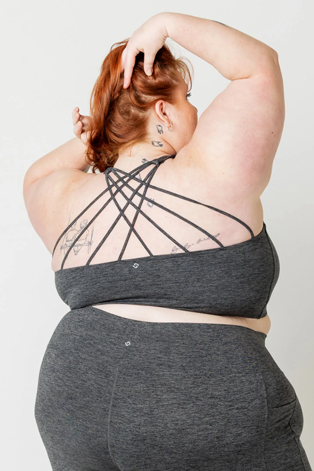 SuperSoft Strappy Bra - Heather Gray