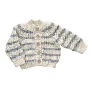 The Blueberry Hill rib knit stripe cardigan
