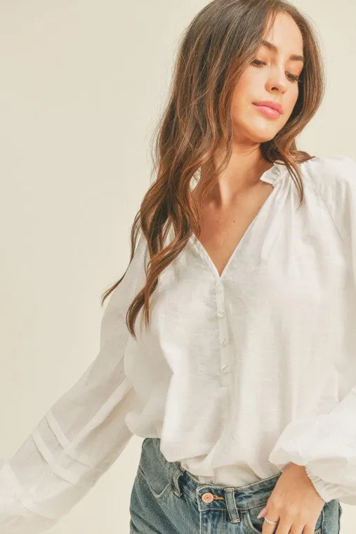 Welcome Back Babe V Neck Ruffle Collar Top