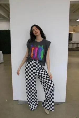 Women's Checker Trouser Pants