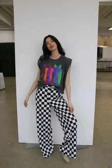 Women's Checker Trouser Pants