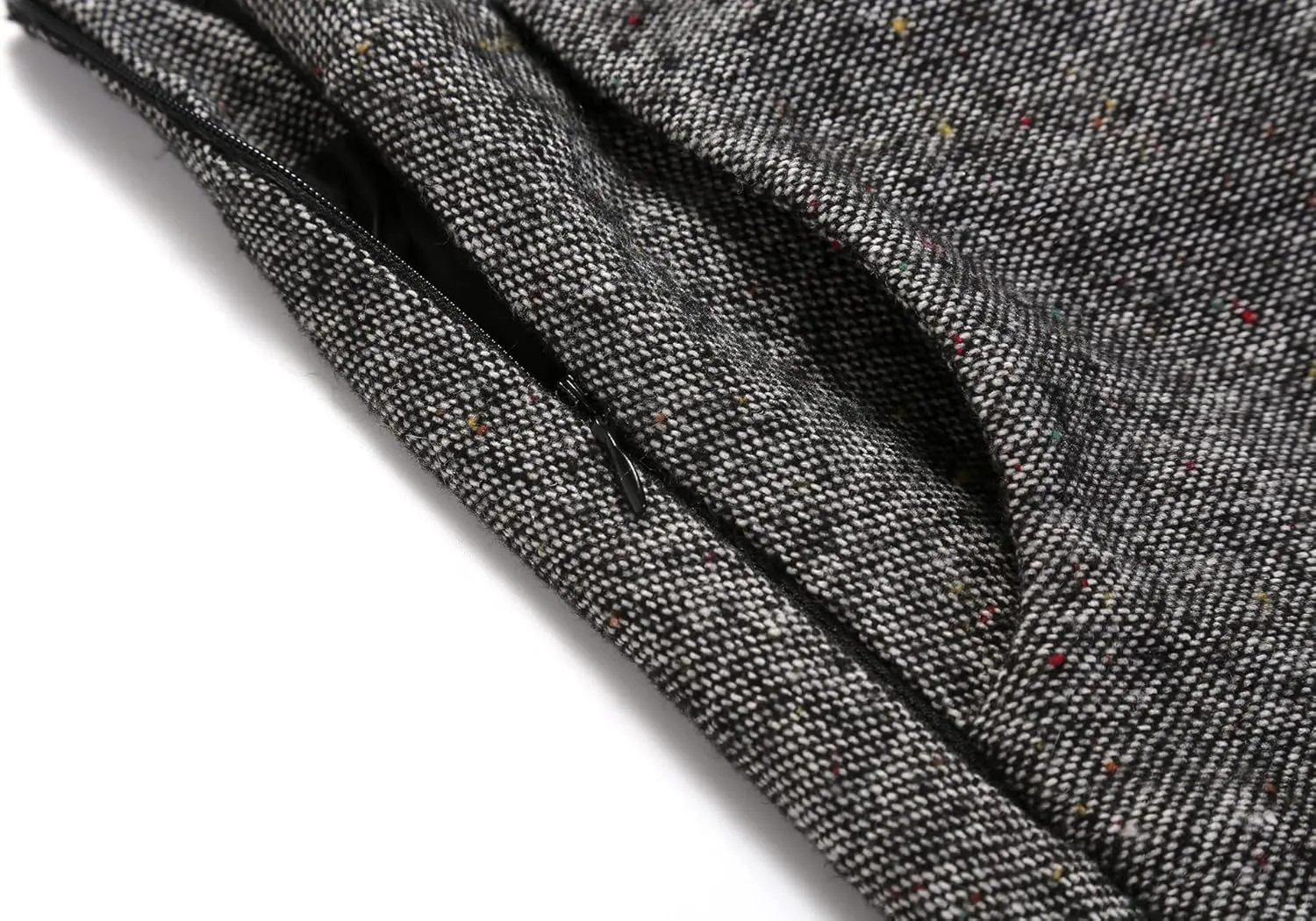 Womens Long Wool Plaid Skirts Aline High Waisted Warm Winter Skirts
