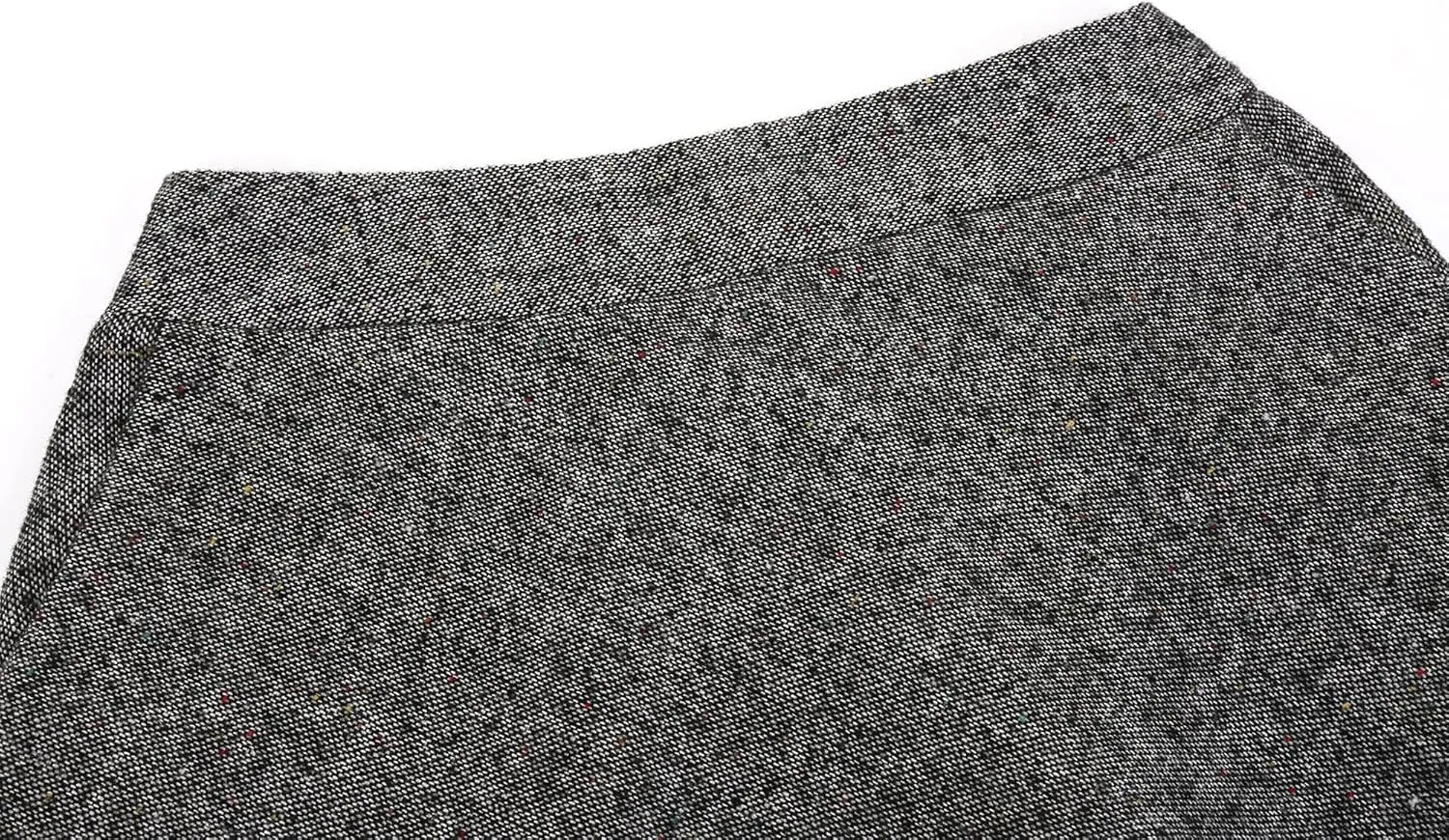 Womens Long Wool Plaid Skirts Aline High Waisted Warm Winter Skirts