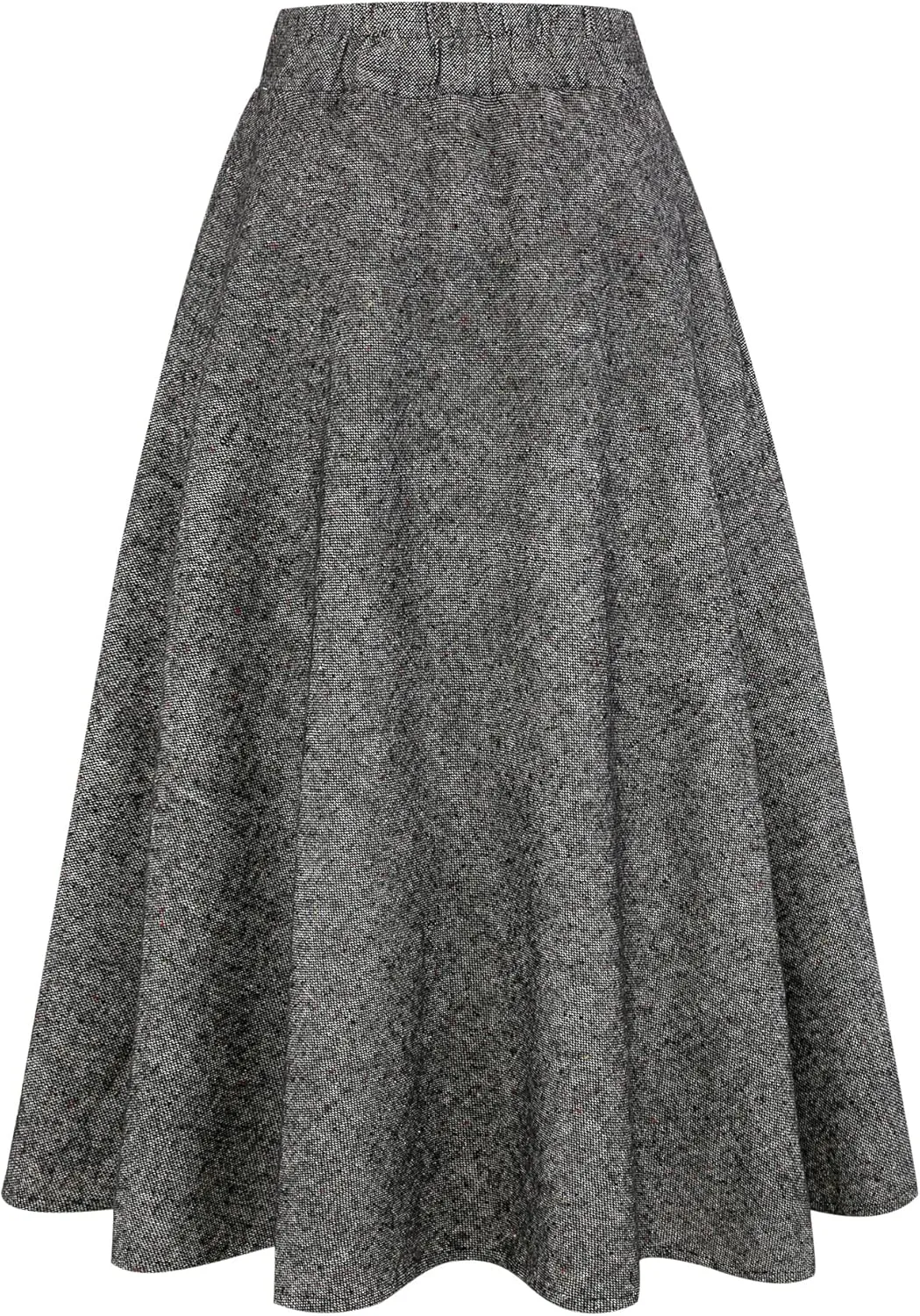 Womens Long Wool Plaid Skirts Aline High Waisted Warm Winter Skirts