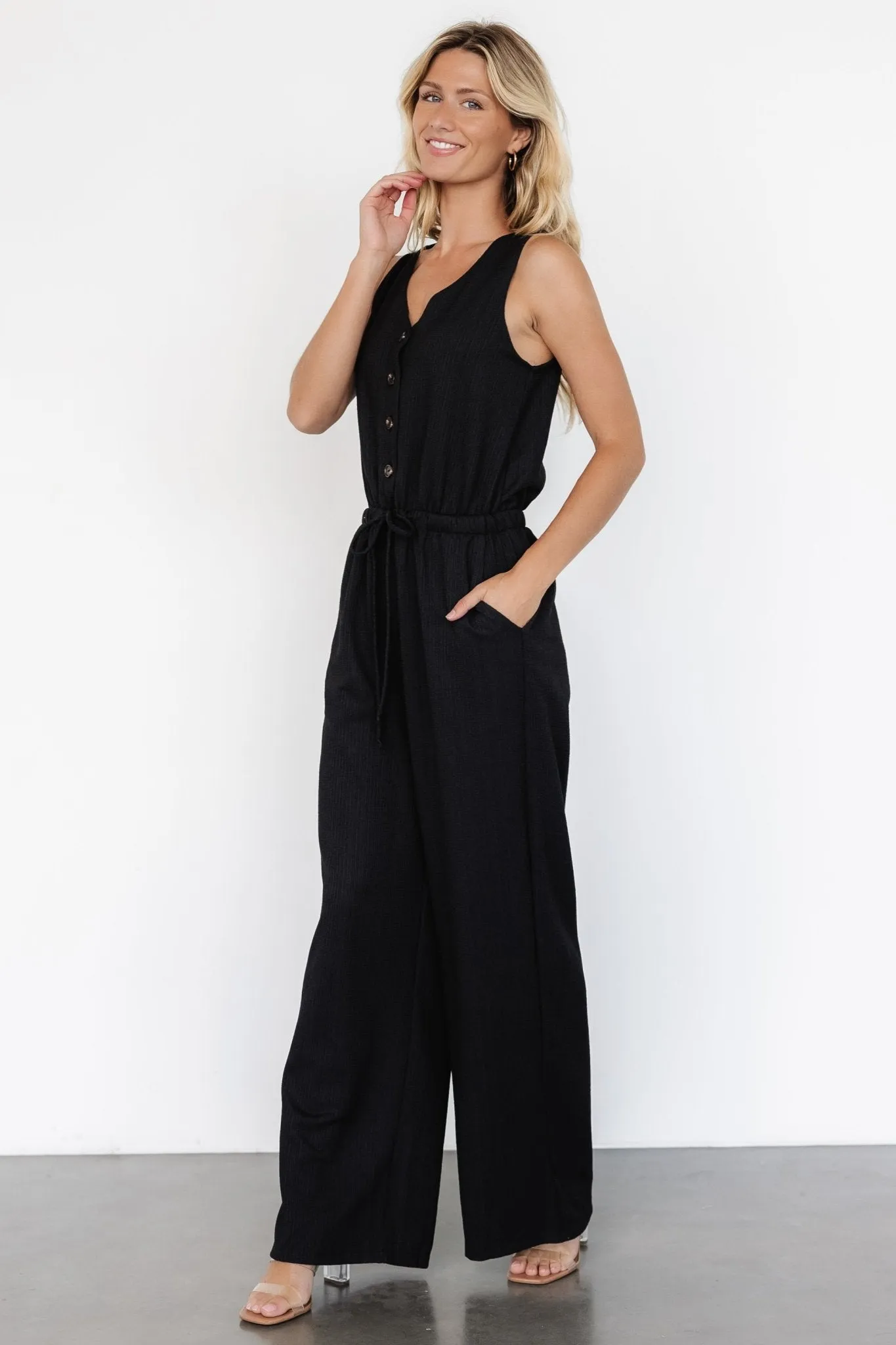 Ziva Tank Jumpsuit | Black
