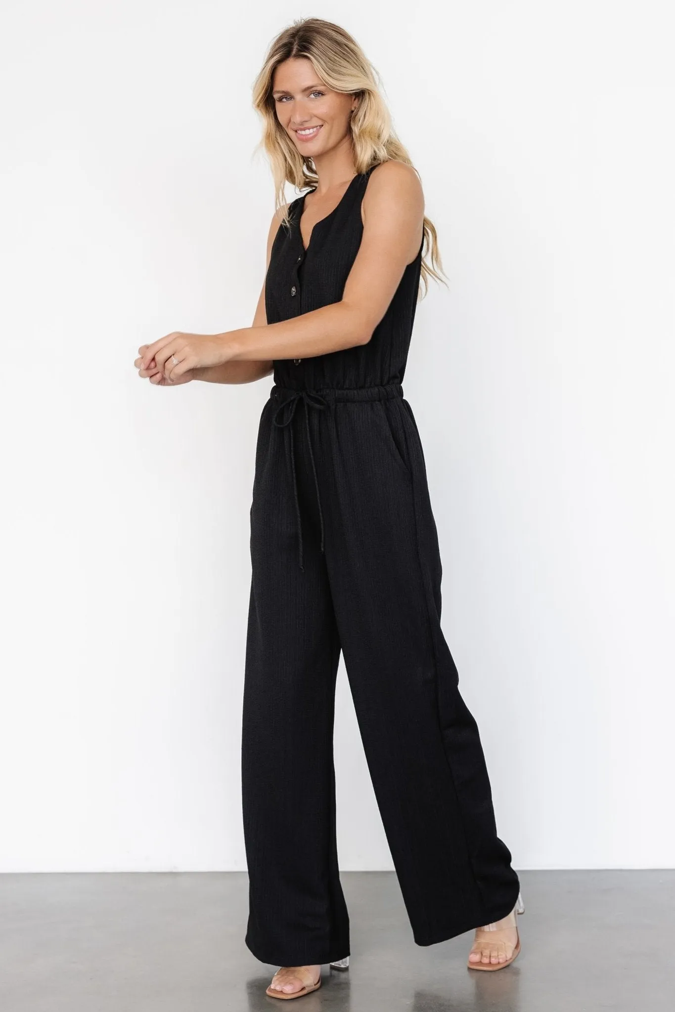 Ziva Tank Jumpsuit | Black