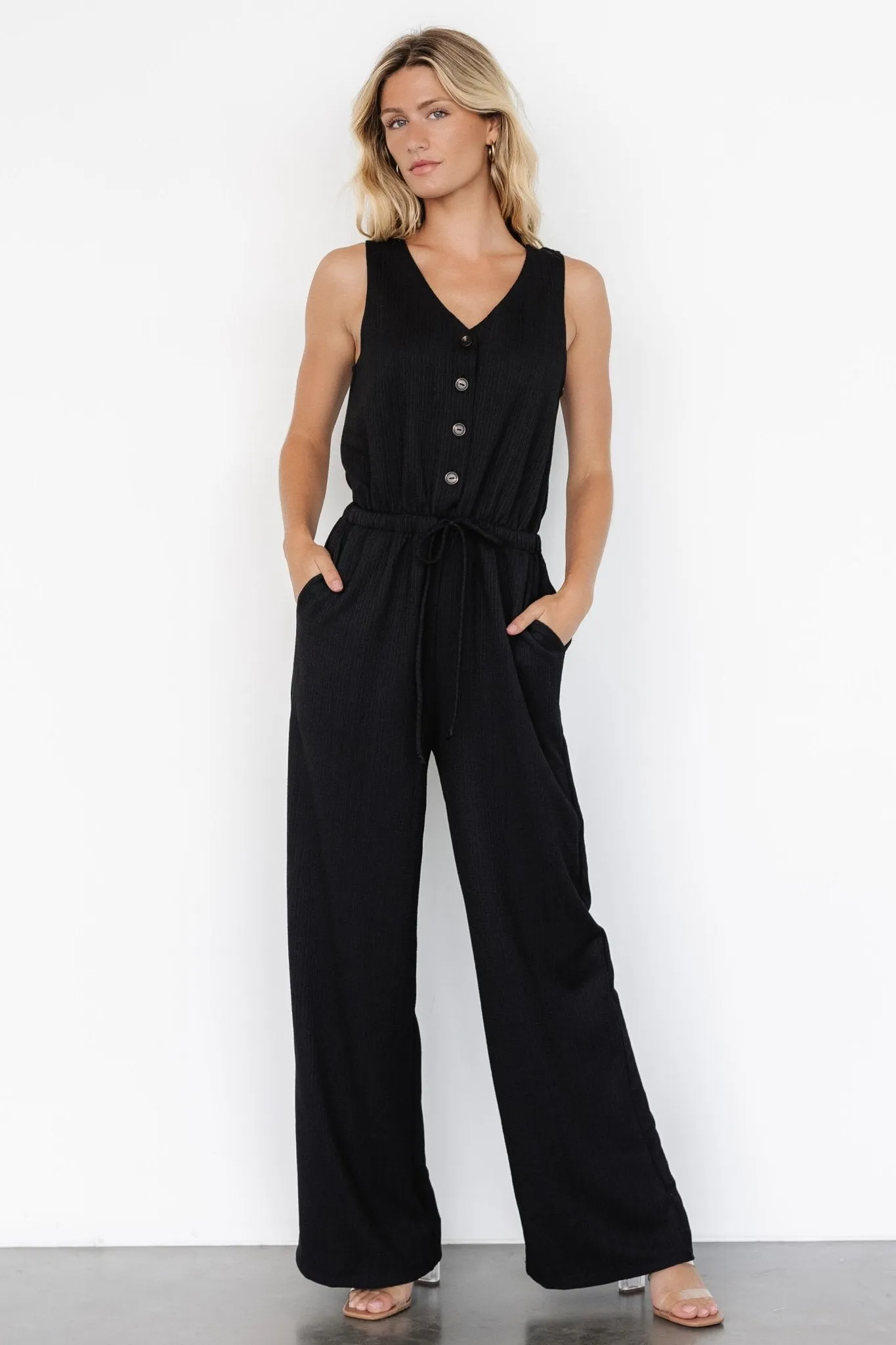 Ziva Tank Jumpsuit | Black